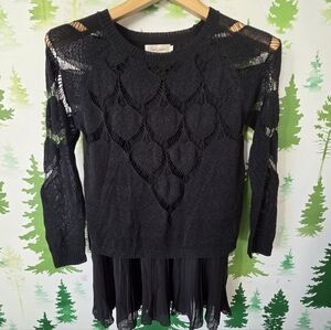 Simply Couture Crochet Lined Pleated Dress